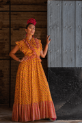 Bata Rociera Amarilla y Rosa
